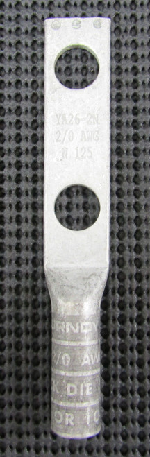 BURNDY YA262N 2/0AWG 2-HOLE LONG-BARREL COMPRESSION LUG - LOT OF 5 / NEW NO BOX