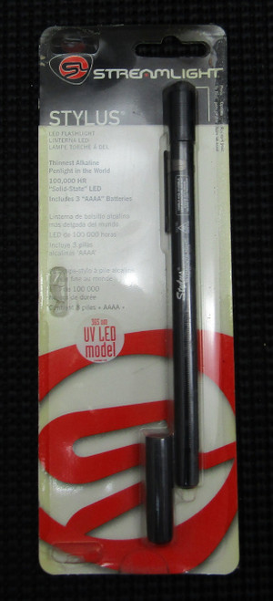 STREAMLIGHT 65069 BLACK UV LED STYLUS FLASHLIGHT - FACTORY SEALED