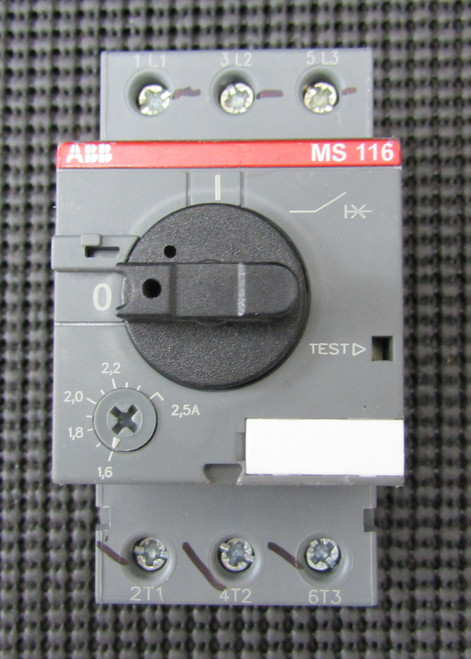 ABB 1SAM250000R1006 MS116 600V 1.6-2.5A MANUAL MOTOR STARTER - NEW NO BOX