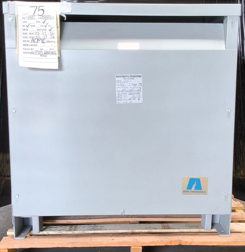 ACME T-1-53314-3S 75KVA 480-208Y/120 3Ph 60Hz