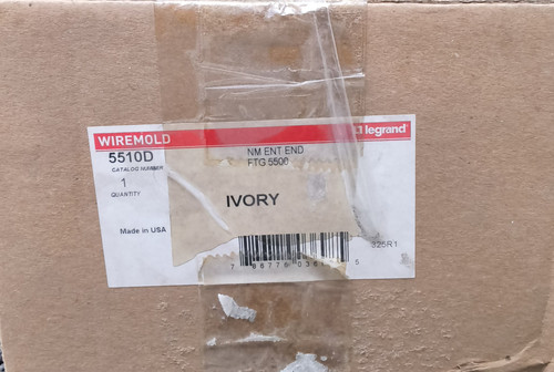 WIREMOLD 5510D 5500/5400 SERIES NONMETALLIC ENT END FITTING - FACTORY SEALED