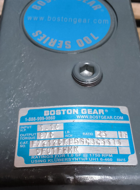 Boston Gear F72125KB5GCBC5616DFUTFWHK Ratio 25:1 NEW W/ BOX