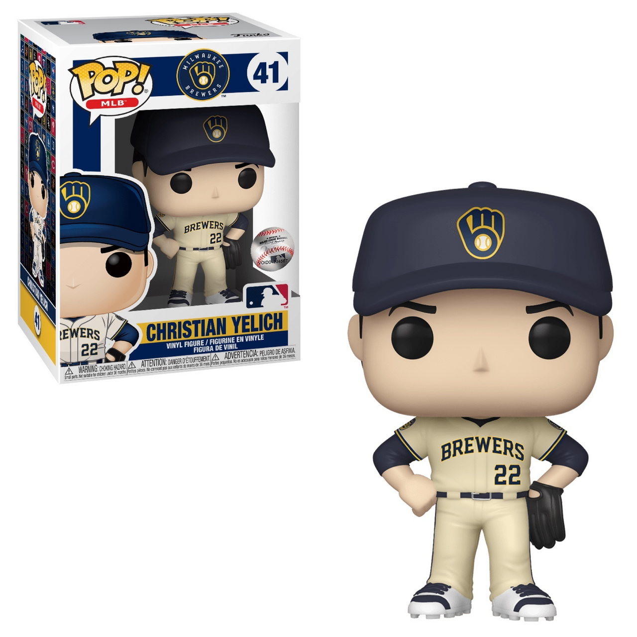 MLB Milwaukee Brewers Christian Yelich (Away Jersey) Funko Pop