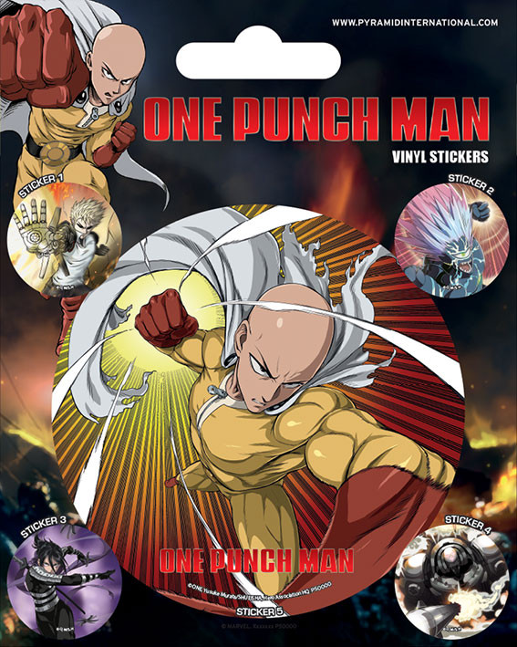One Punch Man: Sticker - Vinyl Sticker Pack - Entertainment Hobby Shop ...
