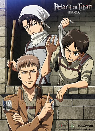 Attack on Titan: Wall Scroll - Clean Up Room Crew Levi Eren and Jean