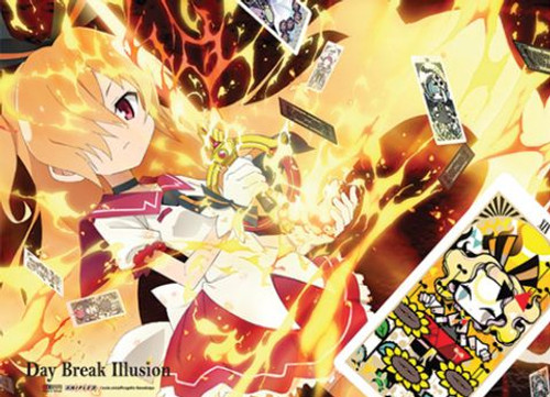 Day Break Illusion: Wall Scroll - Akari with Cards