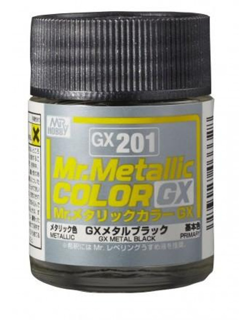 Mr. Hobby: Paint Jar - Mr. Metallic Color GX201 Metallic Black