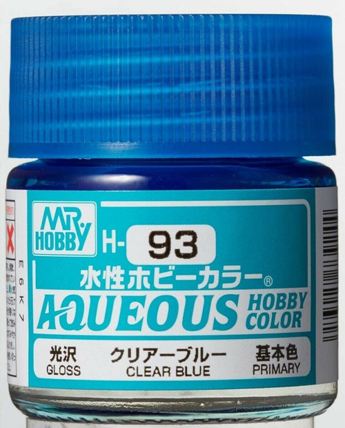 Mr. Hobby: Paint Jar - Aqueous Color H93 Gloss Clear Blue