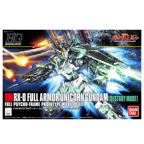 Gundam Unicorn: HGUC 1/144 Model Kit - RX-0 Full Armor Unicorn Gundam Destroy Mode