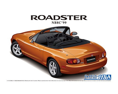 Model Car: 1/24 Scale Plastic Model Kit - Mazda NB8C Roadster RS '99