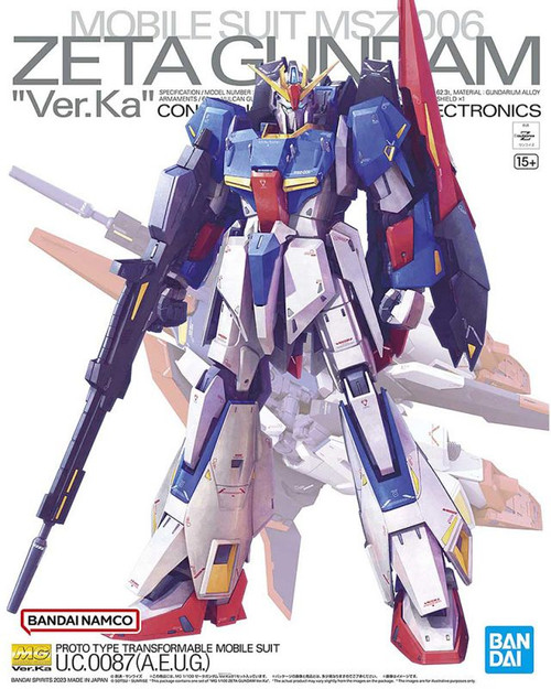 Gundam Zeta: 1/100 MG Scale Plastic Model Kit - Zeta Gundam Ver Ka.