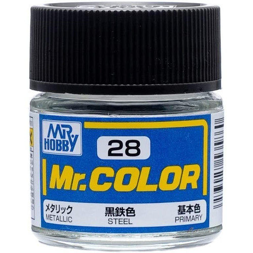Mr. Hobby: Paint Jar - C28 Mr. Color Metallic Steel