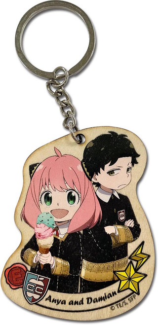 Spy X Family: Keychain - Anya & Damien Wooden