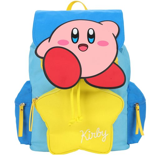 Kirby: Backpack - Kiby Blue Rucksack w/Diecut Front Pocket