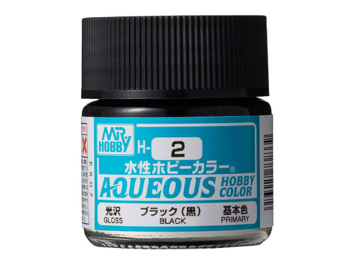 Mr. Hobby: Paint Jar - Aqueous Color H2 Gloss Black