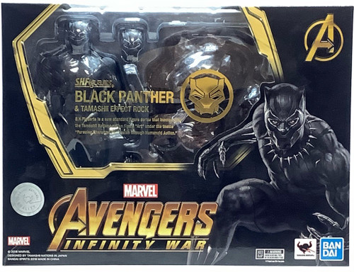Avengers Infinity War: S.H.Figuarts Action Figure - Black Panther & Tamashii Effect Rock(105113220)