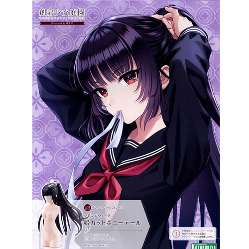 Sousai Shojo Teien: 1/10 Scale Plastic Model Kit - Arranged Wigs Hime Cut Pony Tail