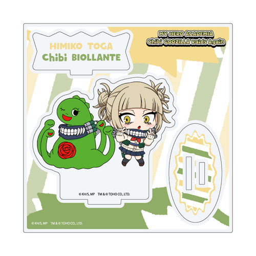 My Hero Academia x Chibi Godzilla Raids Again: Mini Character Illustration Acrylic Stand - 08 Toga & Chibi Biollante