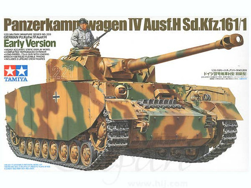 Tamiya: 1/35 Scale Plastic Model Kit - Panzerkampfwagen IV Ausf.H Sd.Kfz.161/1 Early Version