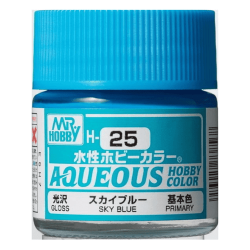 Mr. Hobby: Paint Jar - Aqueous Color H25 Gloss Sky Blue (Primary)
