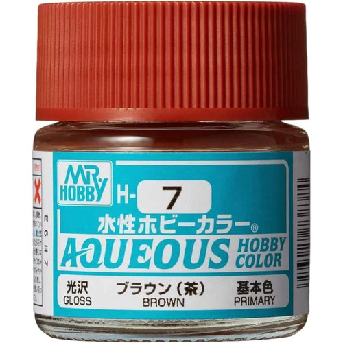 Mr. Hobby: Paint Jar - Aqueous Color H7 Gloss Brown (Primary)