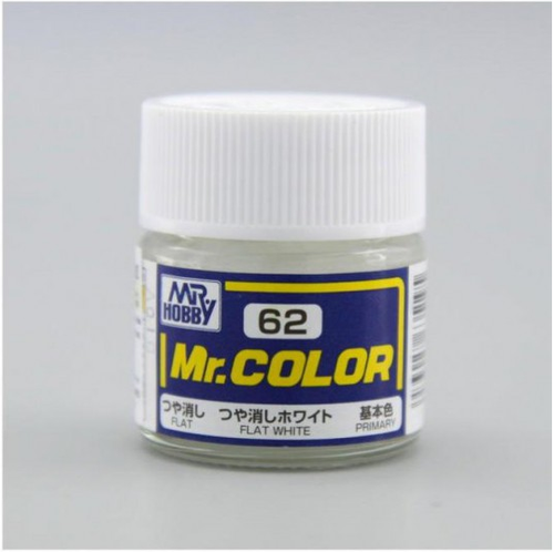 Mr. Hobby: Paint Jar - Mr. Color C62 Flat White (Flat/Primary)