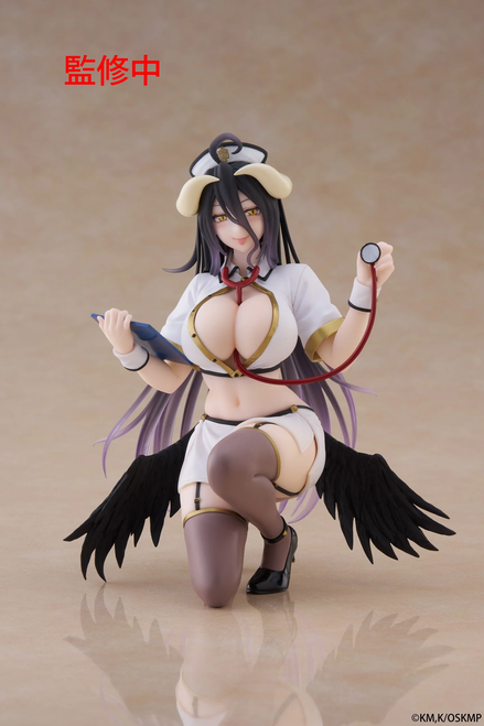 Overlord: Non Scale Figure - Desktop Cute Figure Albedo (Nurse Ver.)