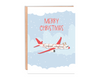 Gateway22 Aircraft Christmas Card for Travellers, Airplane Lovers, Pilots, Cabin Crew, with envelope included