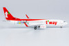 NG Models T'Way Air Boeing 737-800/w HL8306 Master Card 1/400 58169