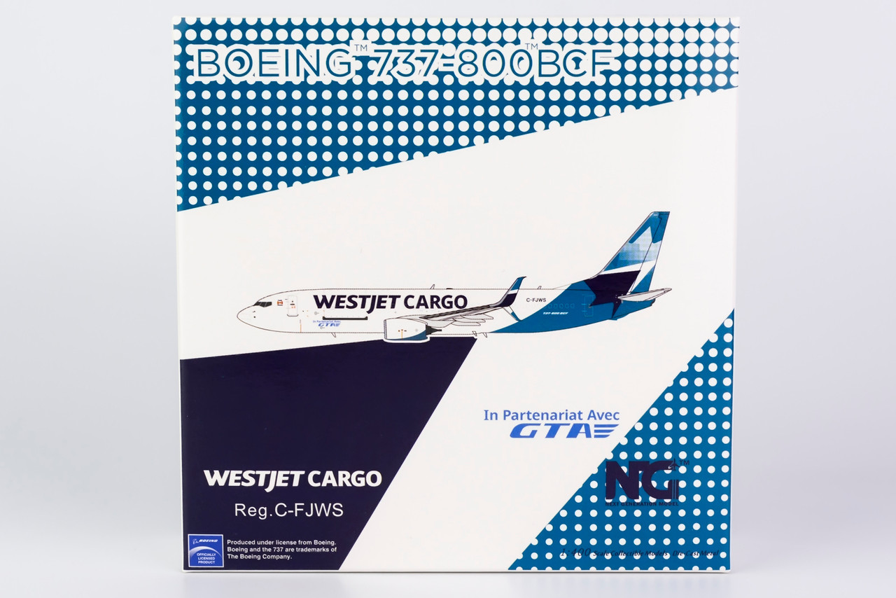 NG Models WestJet Cargo Boeing 737-800 C-FJWS (with scimitar winglets)  1/400 NG58139