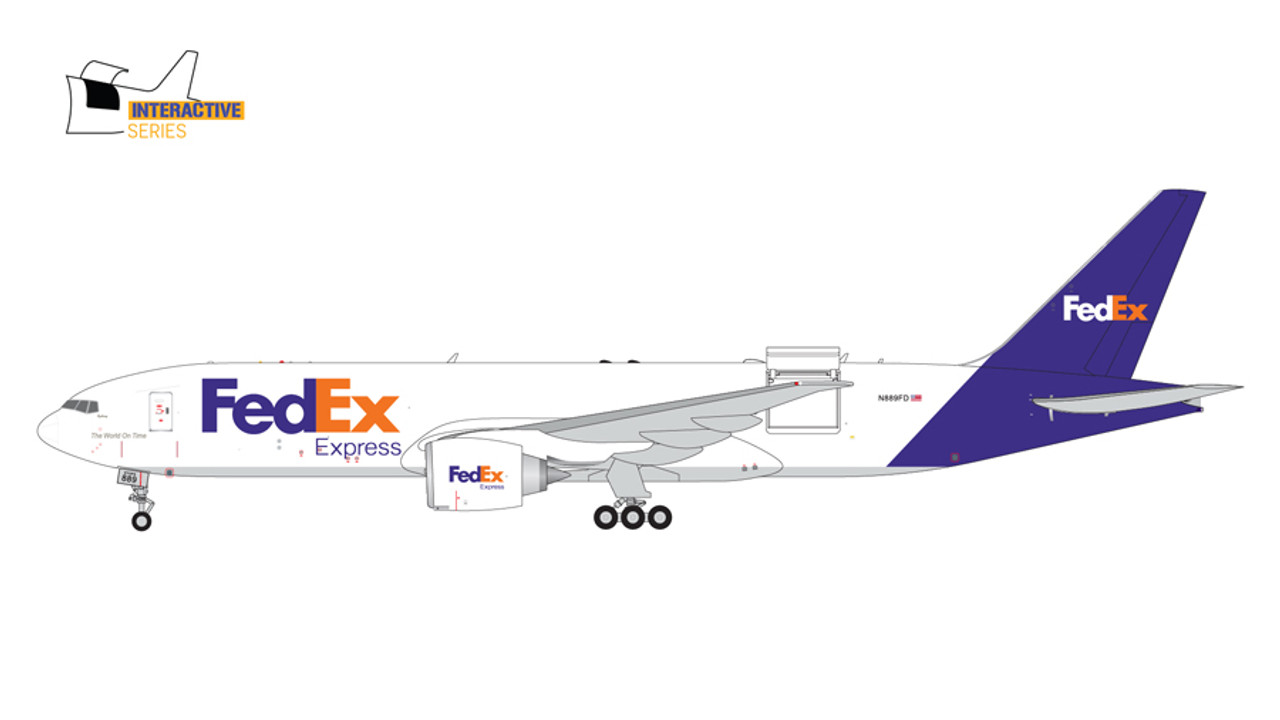 GeminiJets FedEx Boeing 777F Interactive Series N889FD 1/400