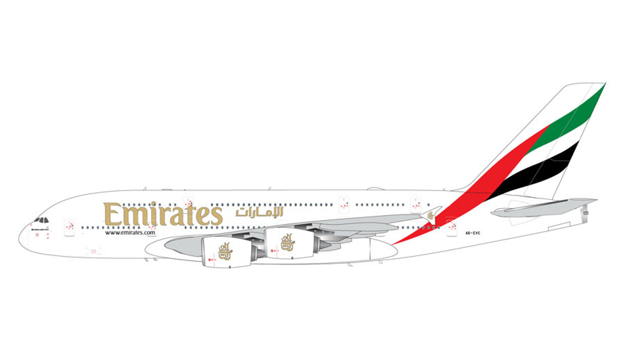 GeminiJets Emirates Airbus A380-800 A6-EVC 1/200 G2UAE1207 