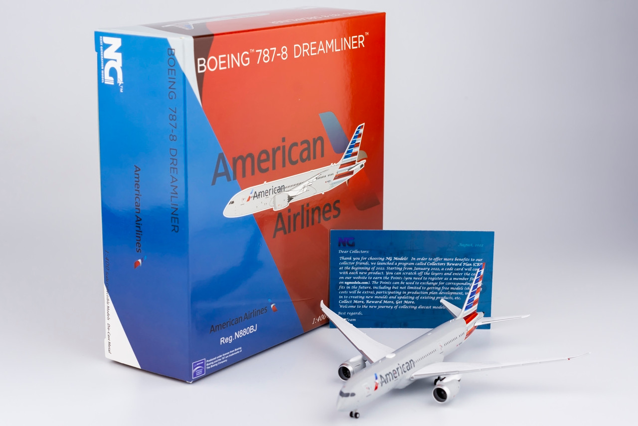 NG Models American Airlines Boeing 787-8 Dreamliner N880BJ (made 