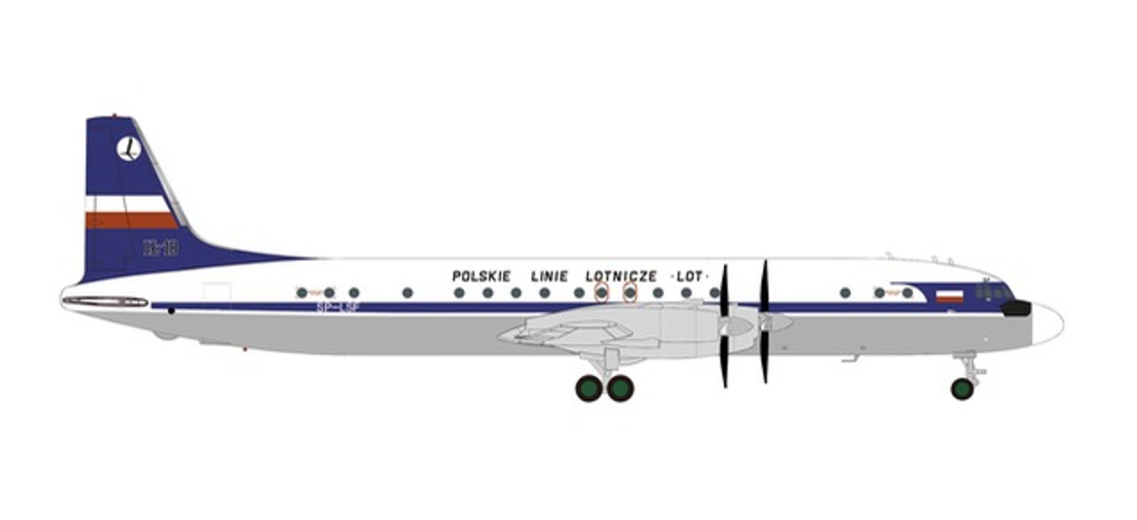 Herpa LOT Polish Airlines Ilyushin IL-18 – SP-LSF 1/200 572446