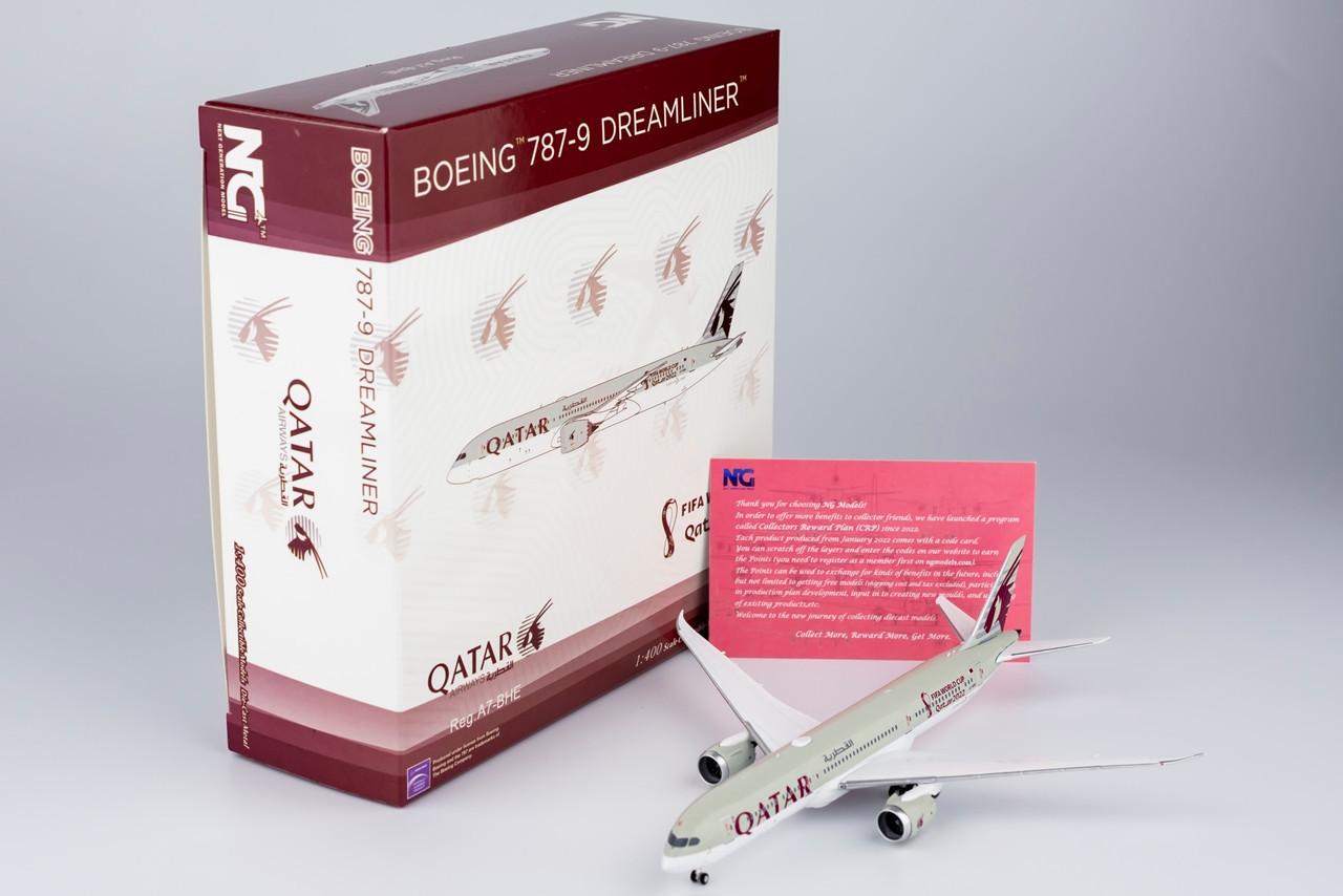 NG Models Qatar Airways 787-9 Dreamliner A7-BHE 