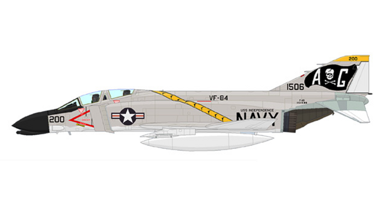 日本新品ホビーマスターHA1905 1/72 ファントム F-4J VF-84 Jolly Rogers 軍用機