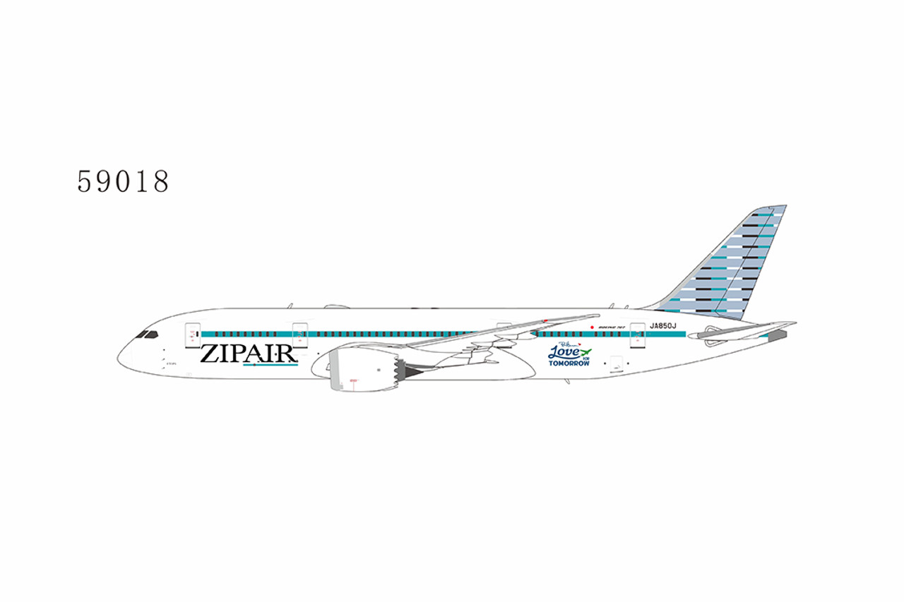 結婚祝い 【新品未使用】ZIPAIR zipair B787-8 新塗装 モデルプレーン 