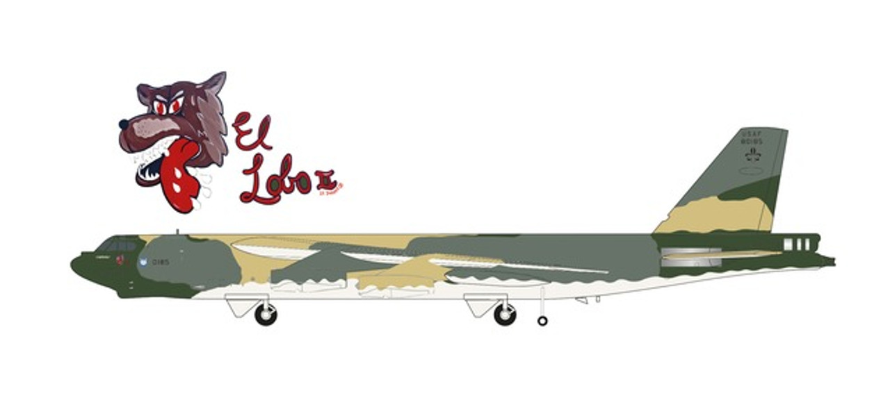 Herpa U.S. Air Force Boeing B-52G Stratofortress – 596th Bomb Squadron, 2nd  Bomb Wing, Barksdale Air Base – Operation Secret Squirrel – 58-0185 