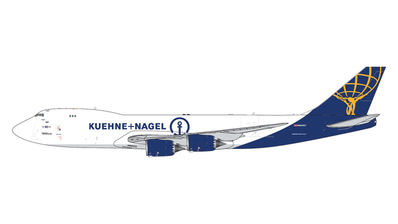 GeminiJets Atlas Air/Kuehne+Nagel Boeing 747-8F N862GT´Second To Last B747´  1/400 GJGTI2203