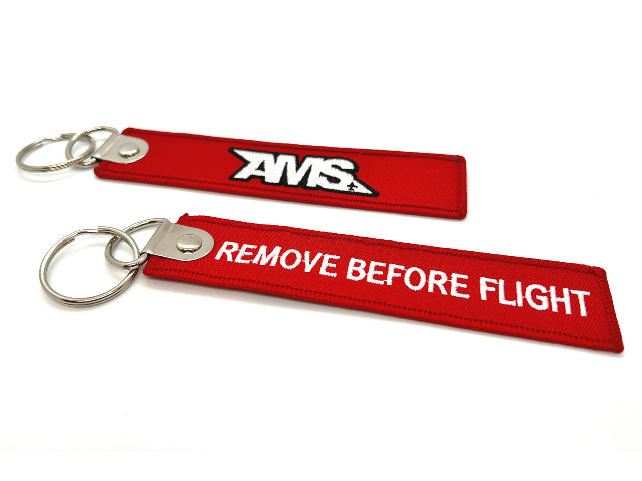 Remove before flight sign on an aircraft, Red remove before flight