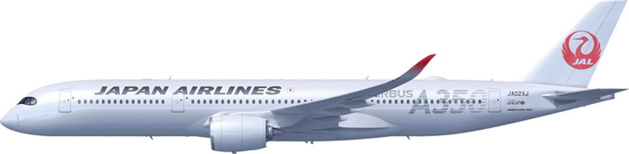 Phoenix JAL Japan Airlines Airbus A350-900 'Silver' JA02XJ 1/400 