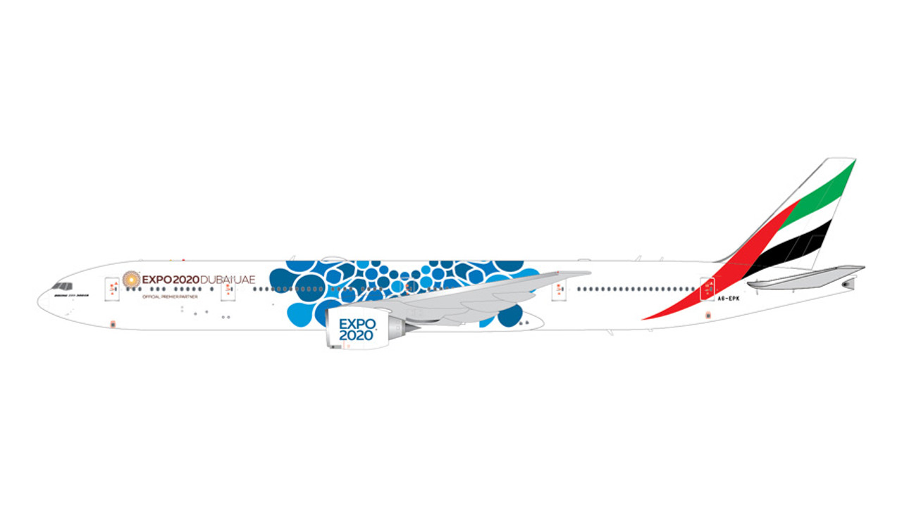 GeminiJets Emirates Boeing 777-300ER A6-EPK (“Expo 2020” Blue 