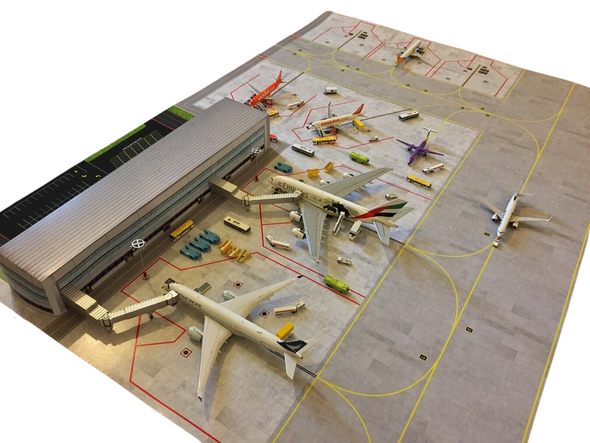 AMS Airport Paper Mat 1/400 & 1/500 with a 'build your own terminal'