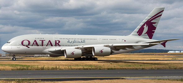 Aviation400 Qatar Airways Airbus A380 A7-APA (with detachable gear) 1/400 AV4136