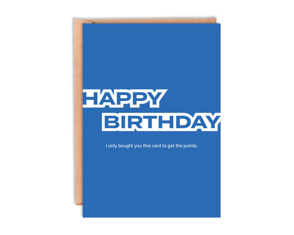 Happy Birthday Card Funny 'AMEX Points', with envelope