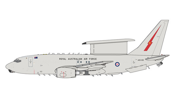 GeminiJets Royal Australian Air Force E-7A "Wedgetail" Boeing 737 Aew&C New Tooling 1/400 GMRAA127