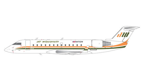 GeminiJets Air Wisconsin Embraer CRJ200LR N471ZW (Retro Livery) 1/200 G2AWI1244