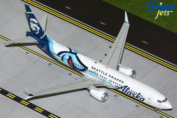 GeminiJets Alaska Airlines Boeing 737Max9 N915Ak "Seatlle Kraken" Livery 1/200 G2ASA1219