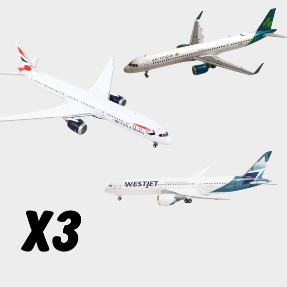 British, Aer Lingus and WestJet 1/400 Bundle Set of 3