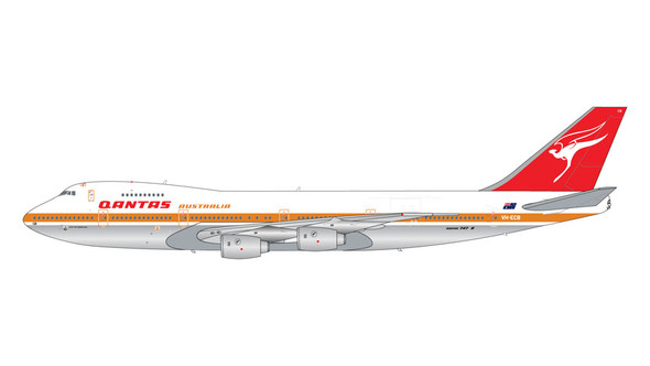 GeminiJets Qantas Airways Boeing 747-200B(M) VH-ECB "City Of Swan Hill" 1980'S Livery 1/200 G2QFA554